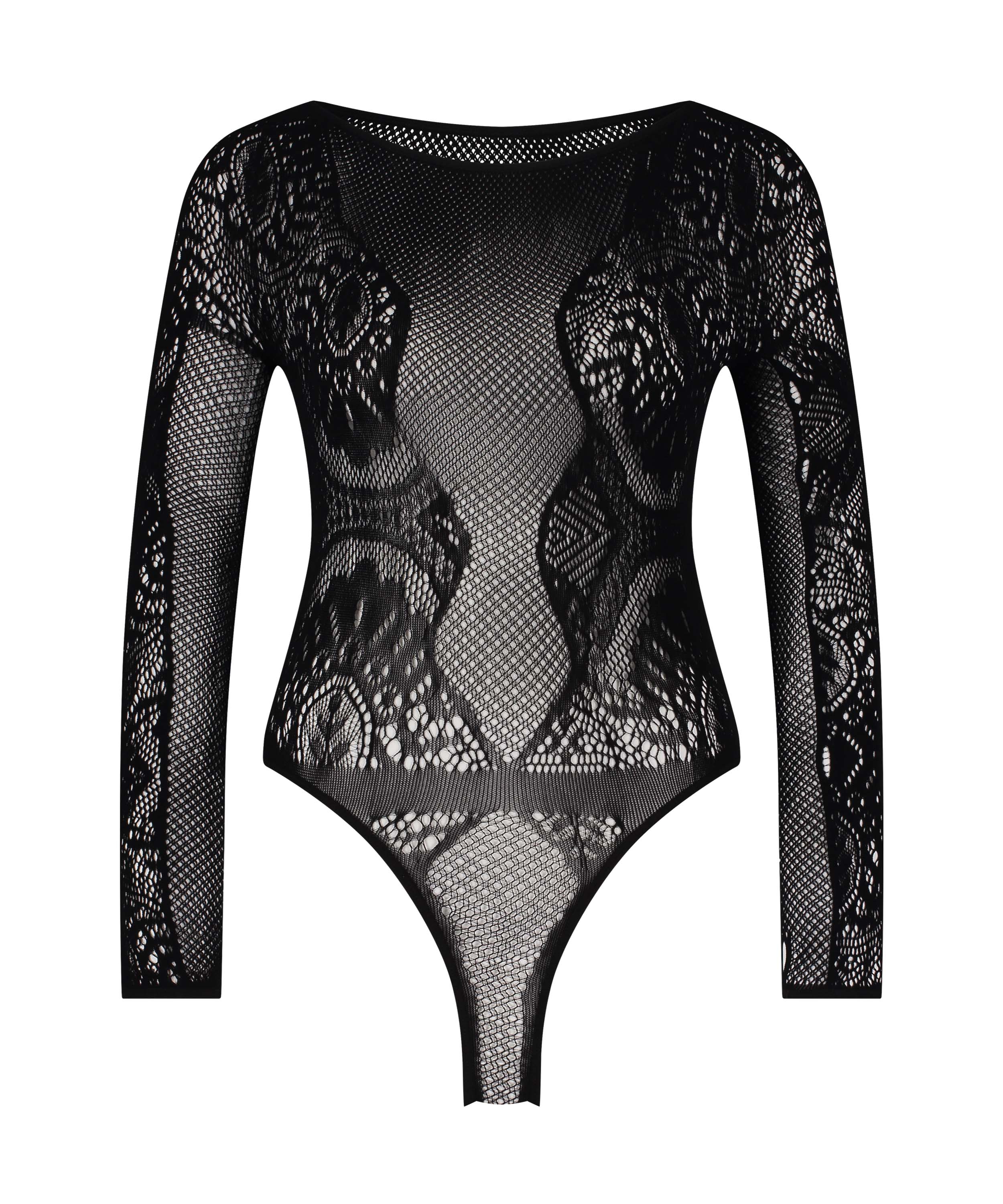 Body Scallop Floral, Czarny, main