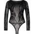 Body Scallop Floral, Czarny
