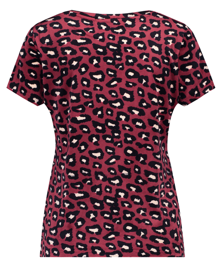 Welurowy top, Czerwony