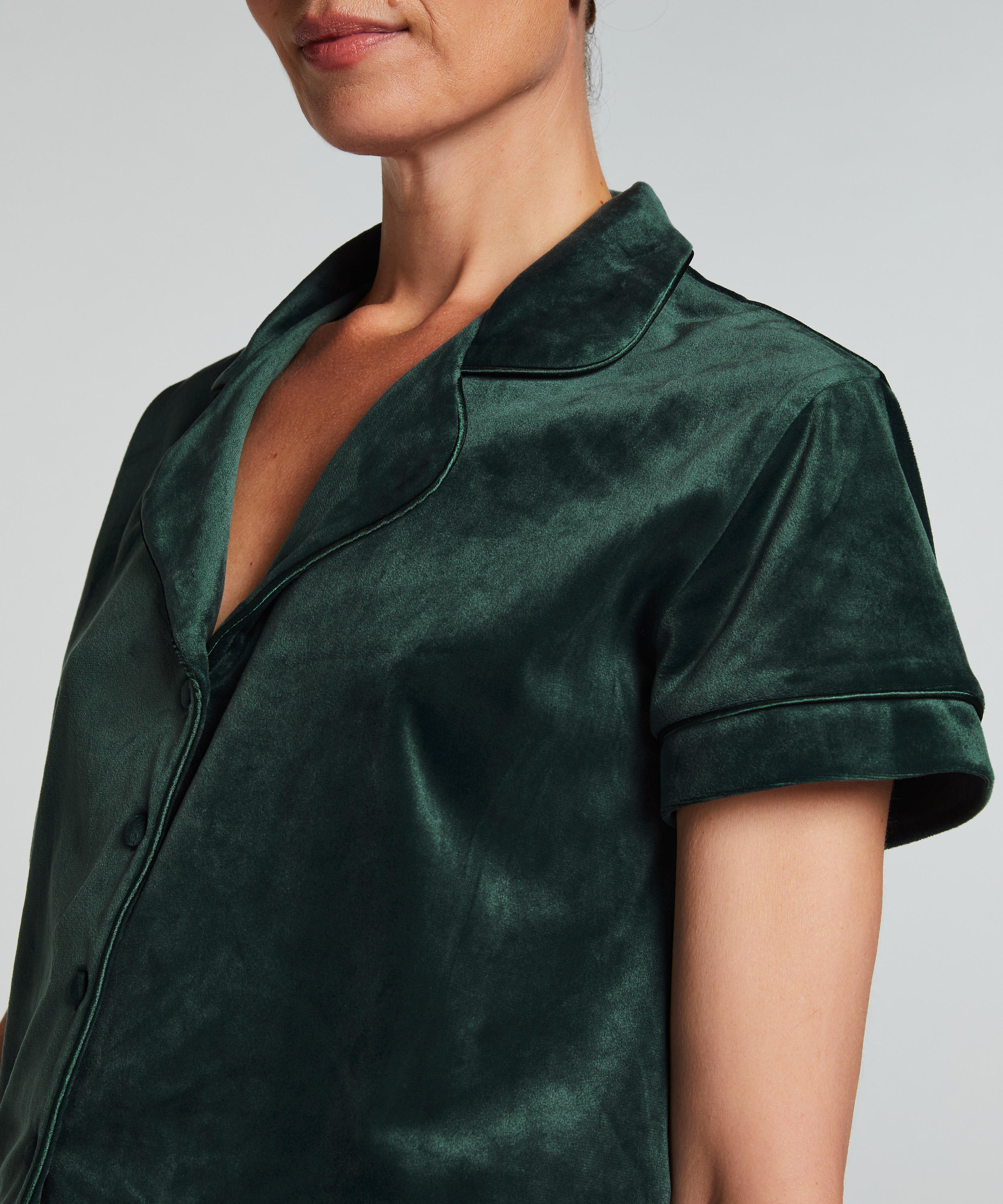 Bluza z weluru, Zielony, main