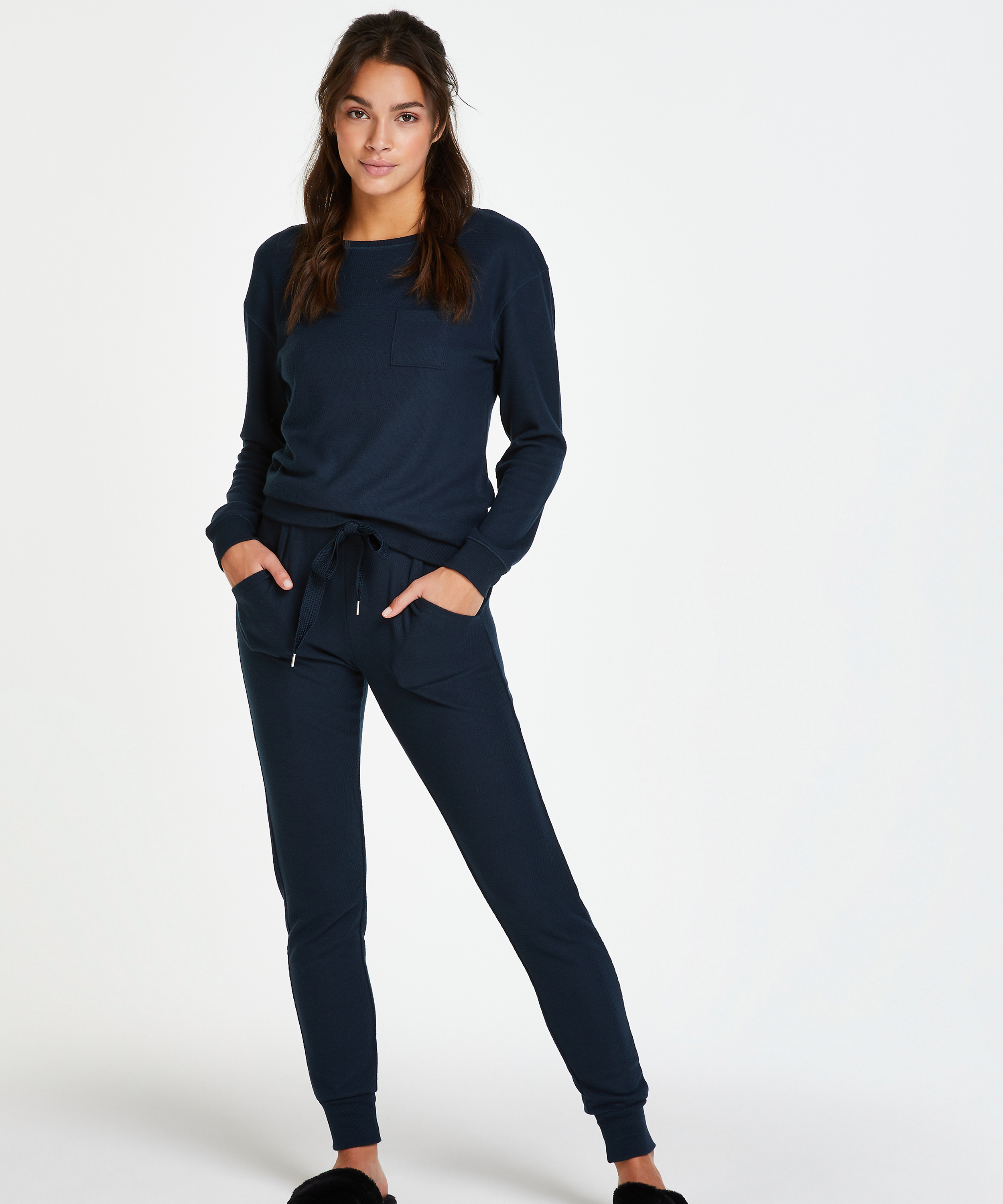 Piżama Waffle, Niebieski, main