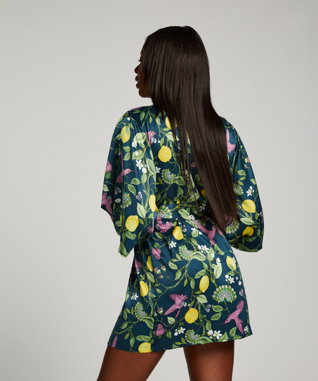 Satynowe kimono, Niebieski