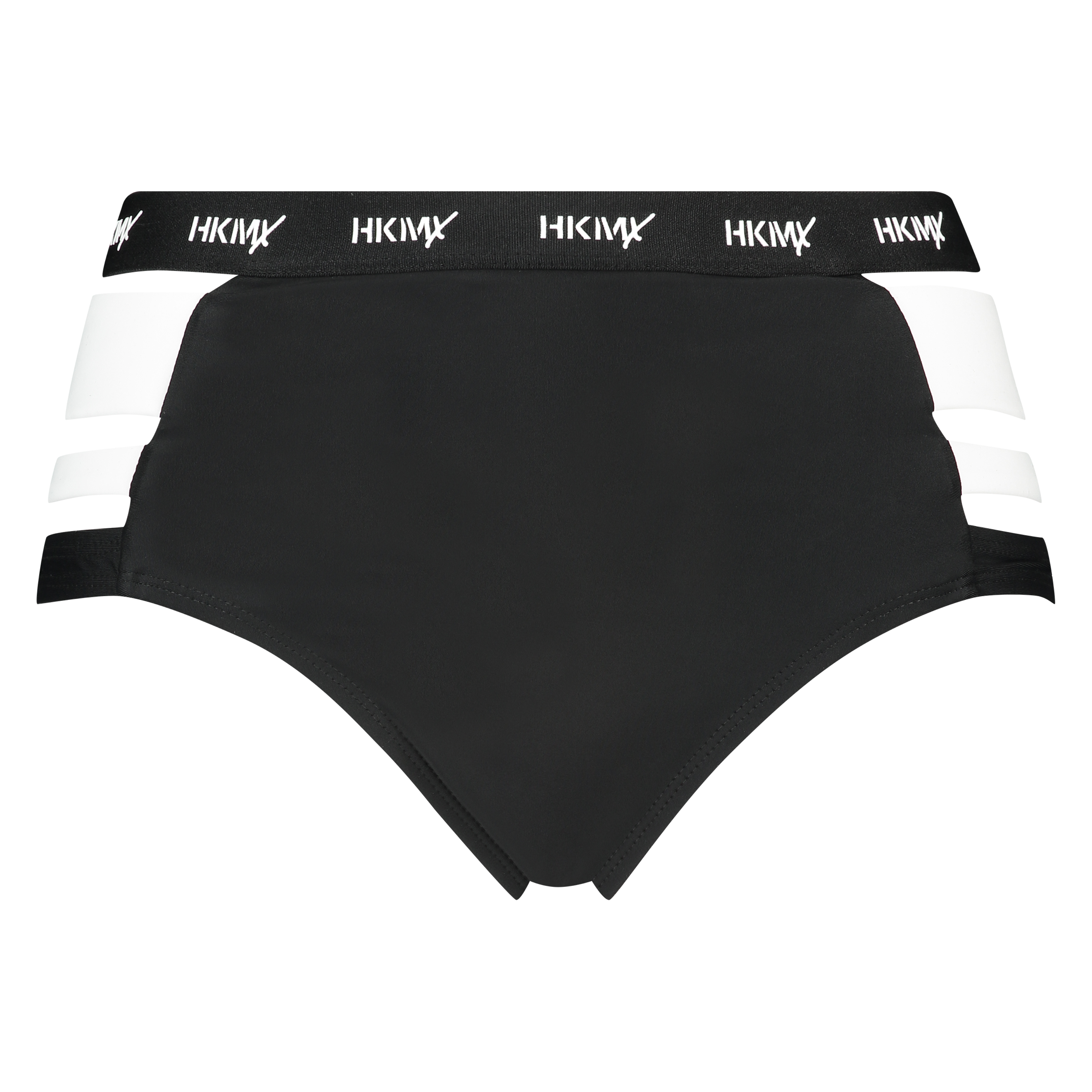 HKMX Cheeky High Bikini Bottoms, Czarny, main