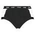 HKMX Cheeky High Bikini Bottoms, Czarny