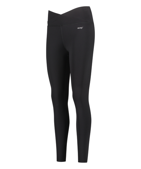 Legginsy z wysokim stanem, Czarny