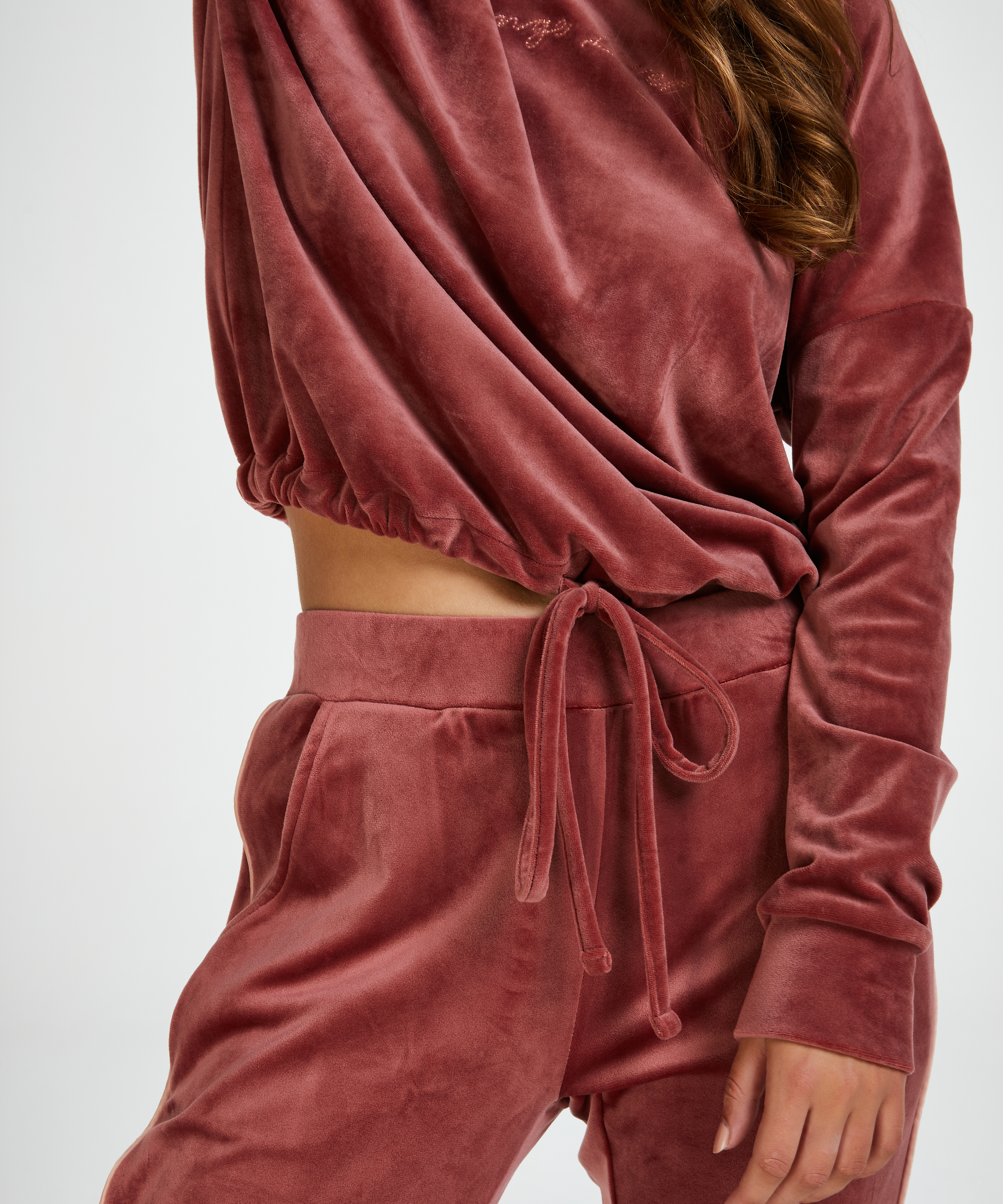Petite Velours Jogging bottoms, R&oacute;żowy, main