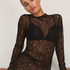 Halka Allover Lace, Czarny