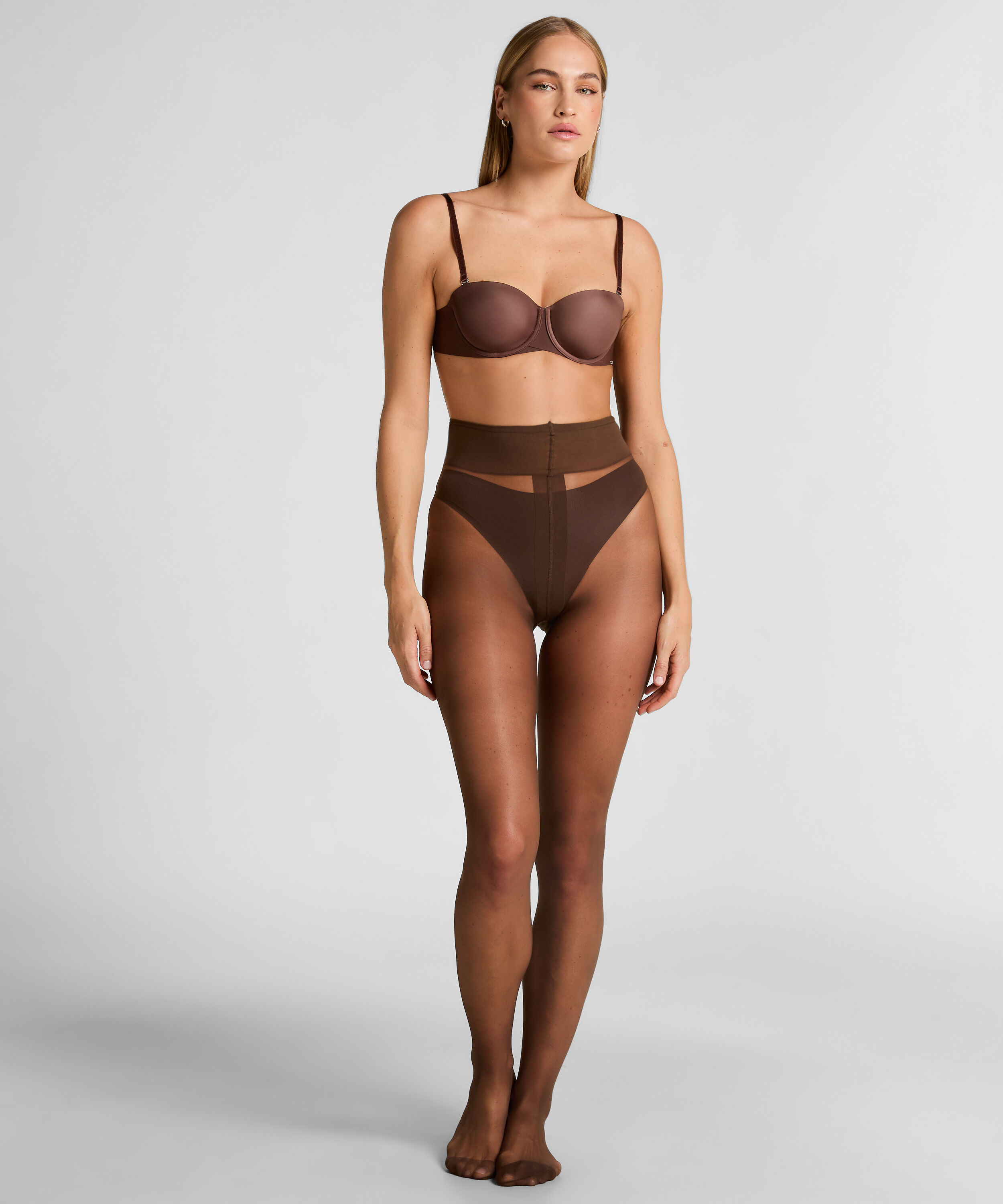 Rajstopy 15 Den Second Skin, Brązowy