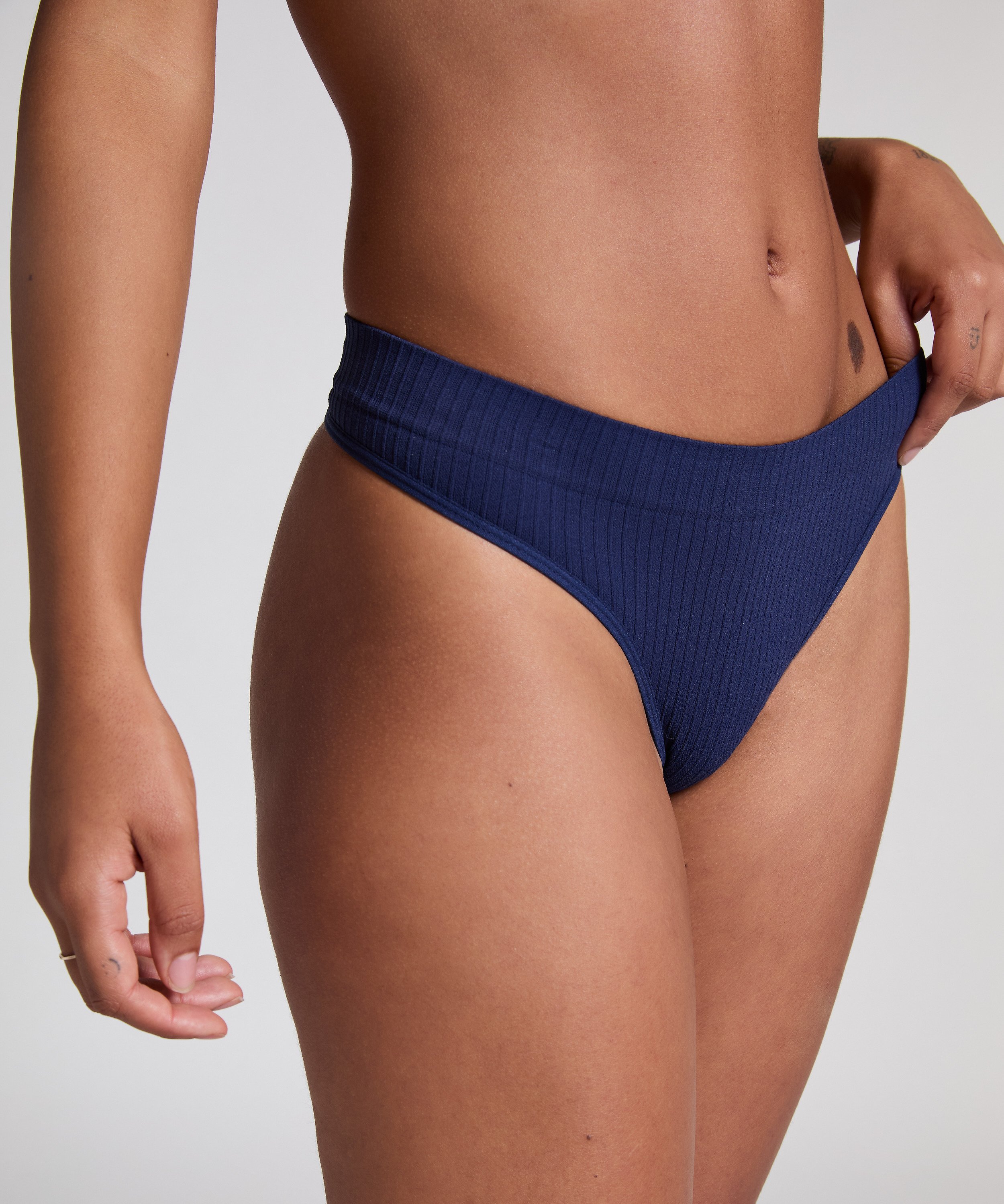 Wysoko wycięte stringi Dianne, Niebieski, main