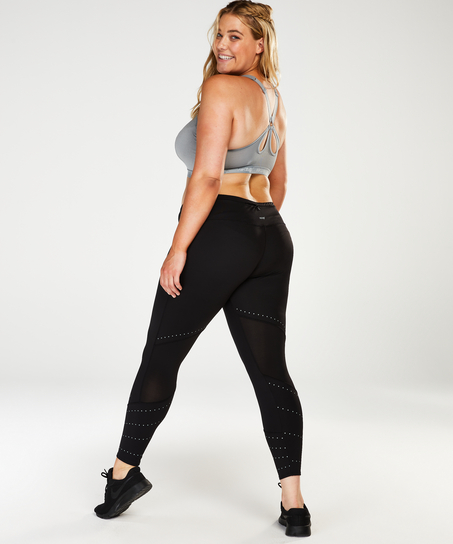 Legginsy HKMX Run Baby Run o normalnej talii, Czarny