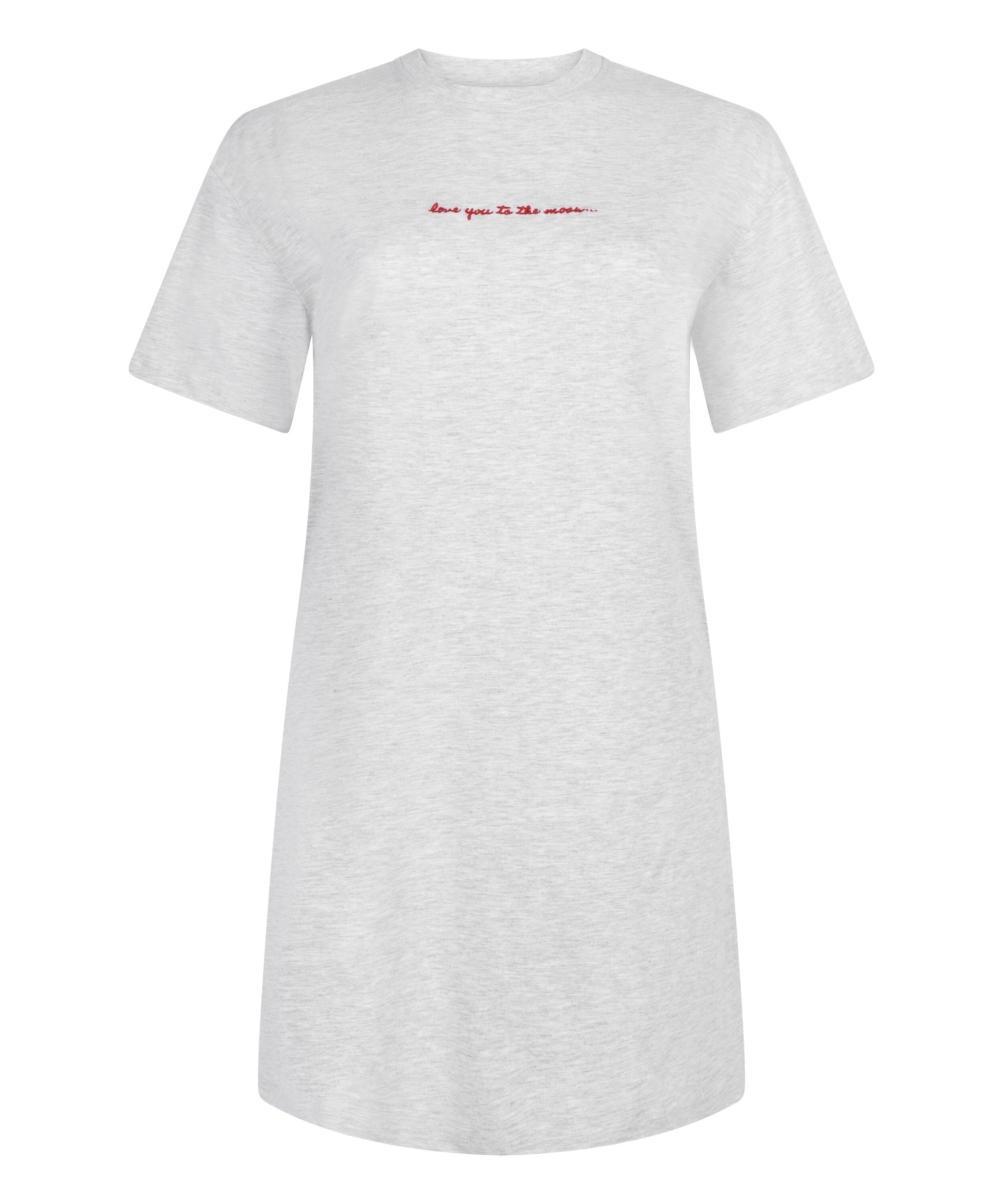 Koszula nocna z okrągłym dekoltem, Szary