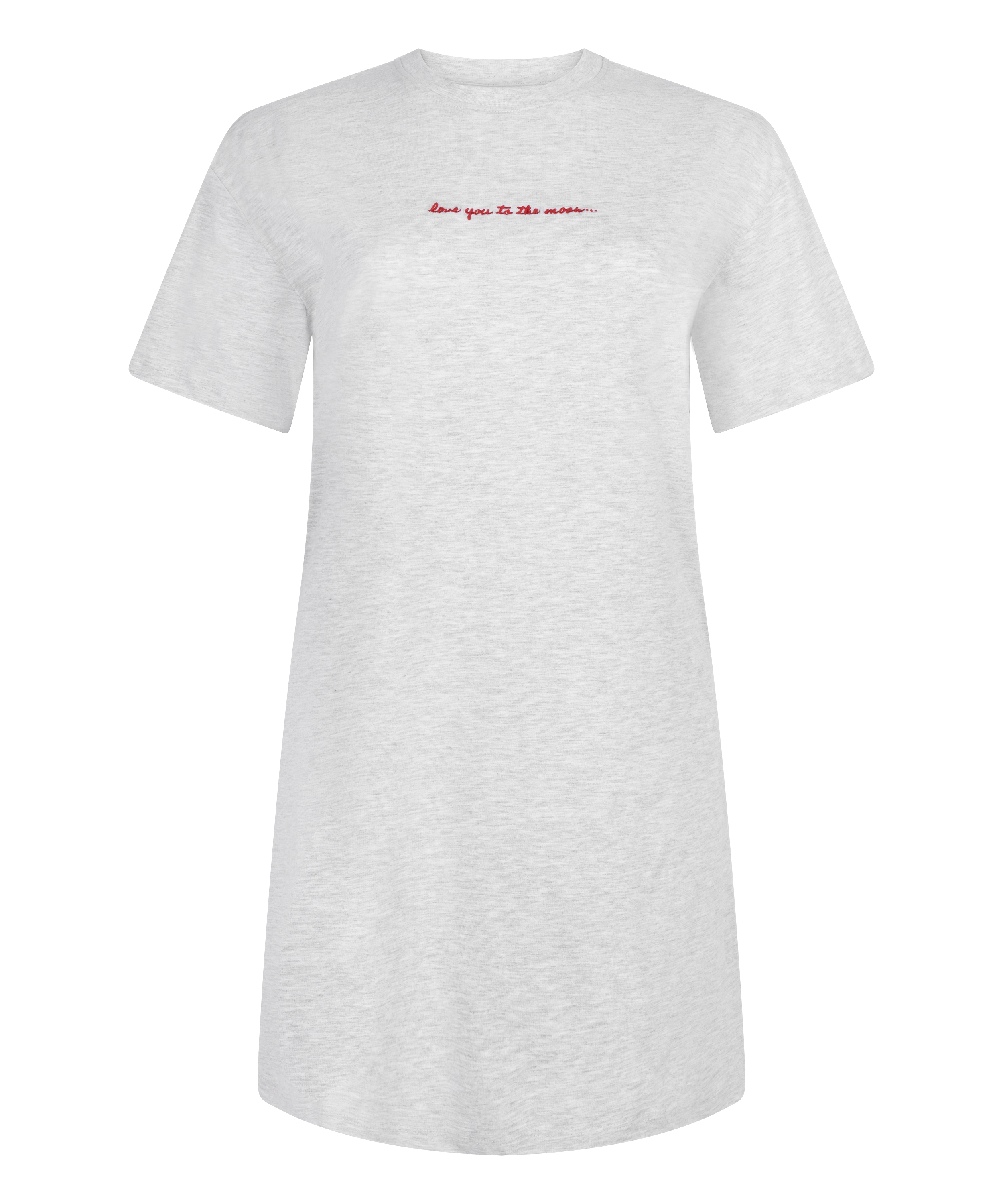 Koszula nocna z okrągłym dekoltem, Szary, main