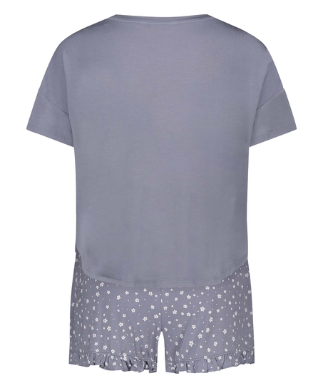 Zestaw piżamowy z szortami, Fioletowy