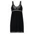 Graphic Lace slipdress, Czarny