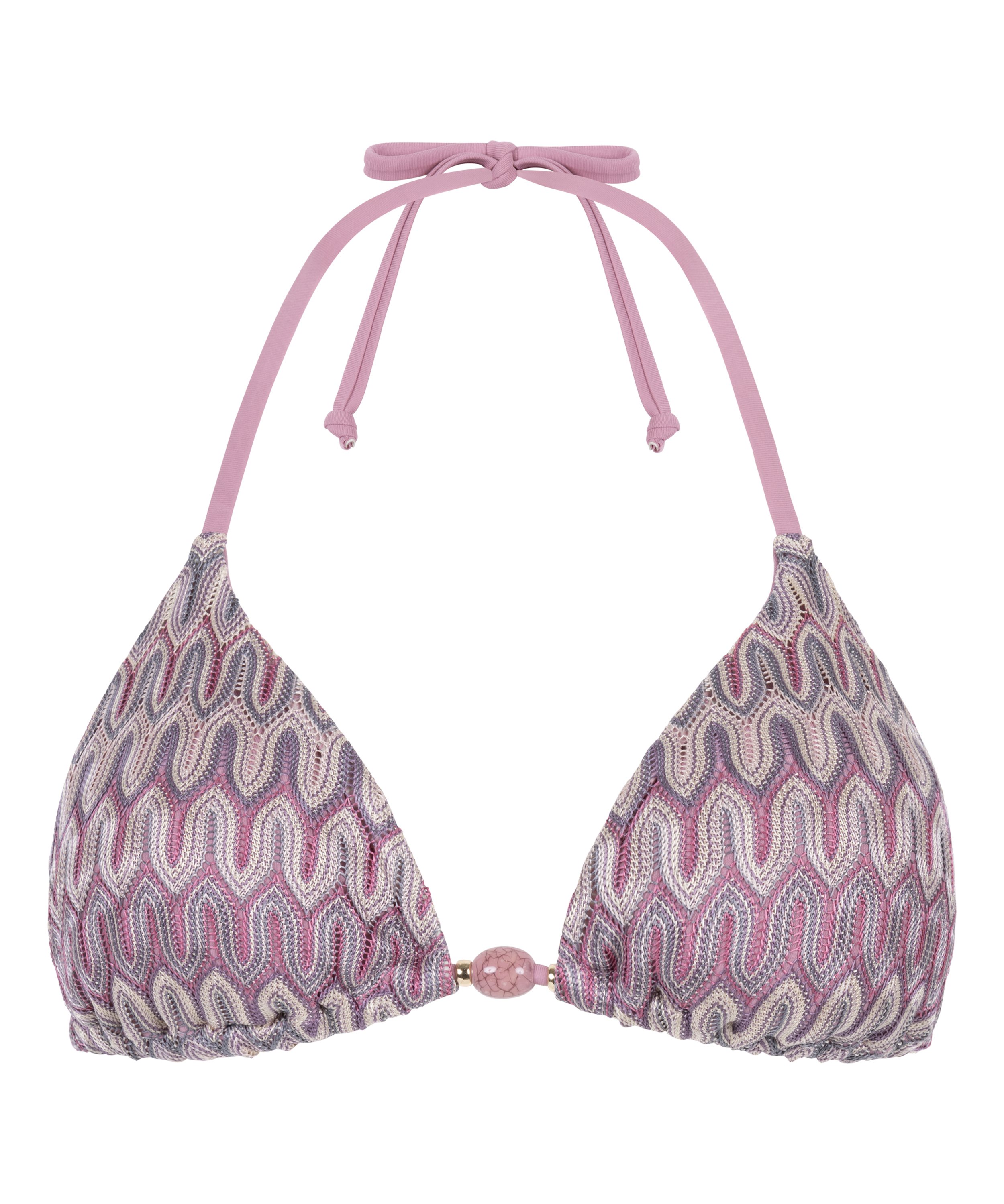 Tr&oacute;jkątny top od bikini Cali, R&oacute;żowy, main