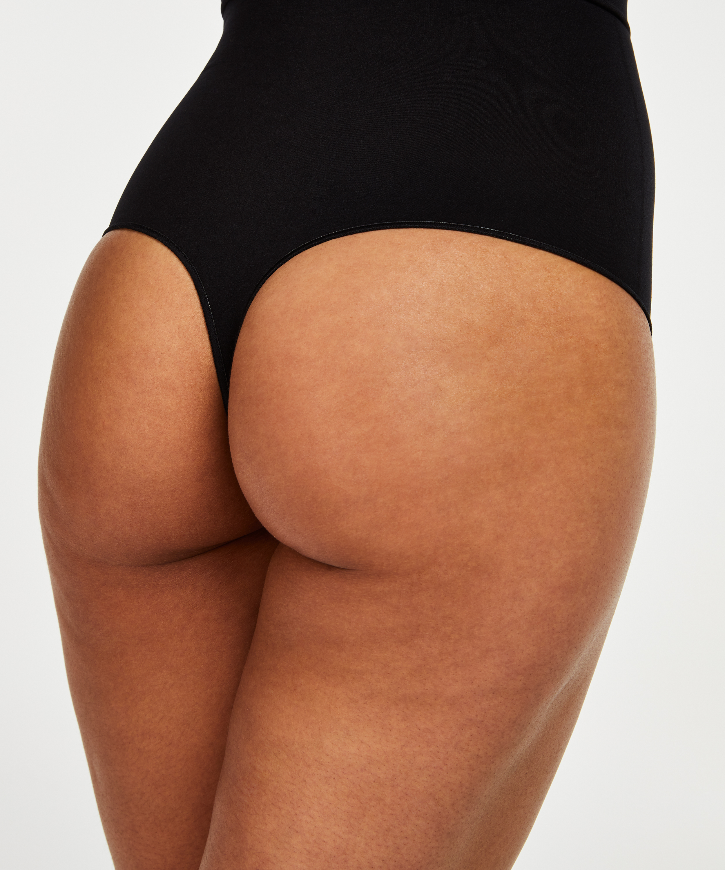 Firming high waisted thong - Level 2, Czarny, main