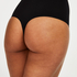 Firming high waisted thong - Level 2, Czarny