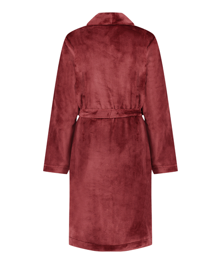 Krótki szlafrok z polaru, Różowy