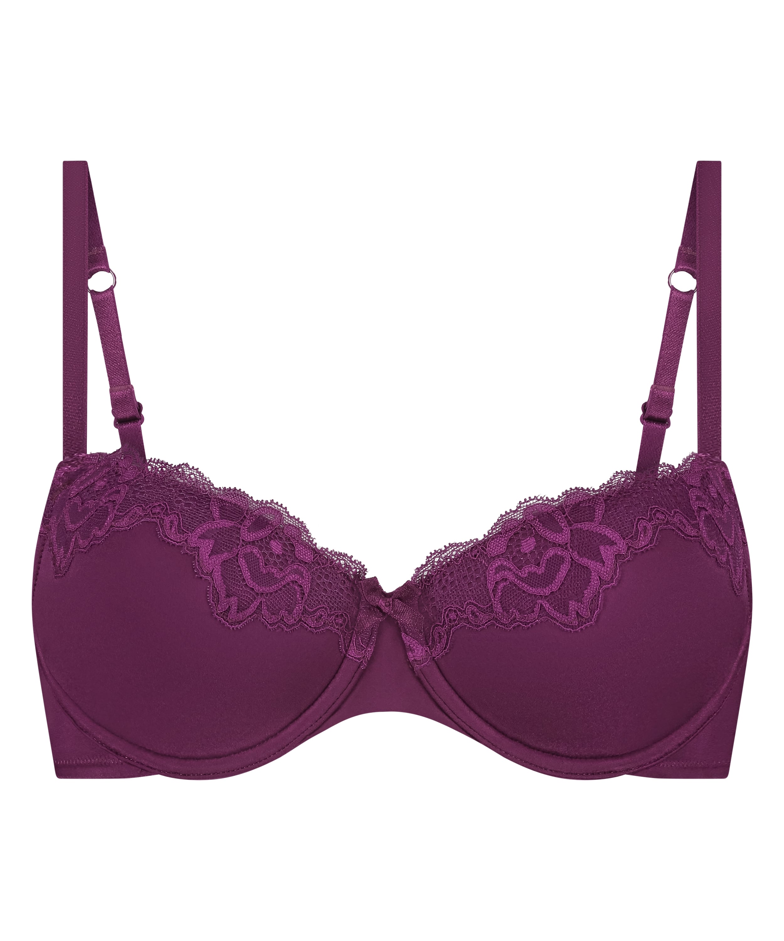 Biustonosz usztywniany z fiszbinami Lace & Shine, Fioletowy, main