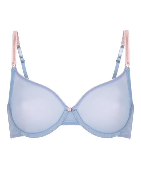 Nieusztywniany biustonosz z fiszbinami Roza, Niebieski