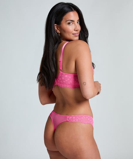 Biustonosz nieusztywniany z fiszbinami Daisy, R&oacute;żowy