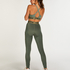 Biustonosz sportowy HKMX The Crop Logo Level 1, Zielony