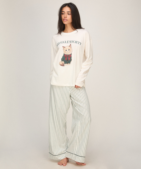 Pyjama Set Viscose, Biały