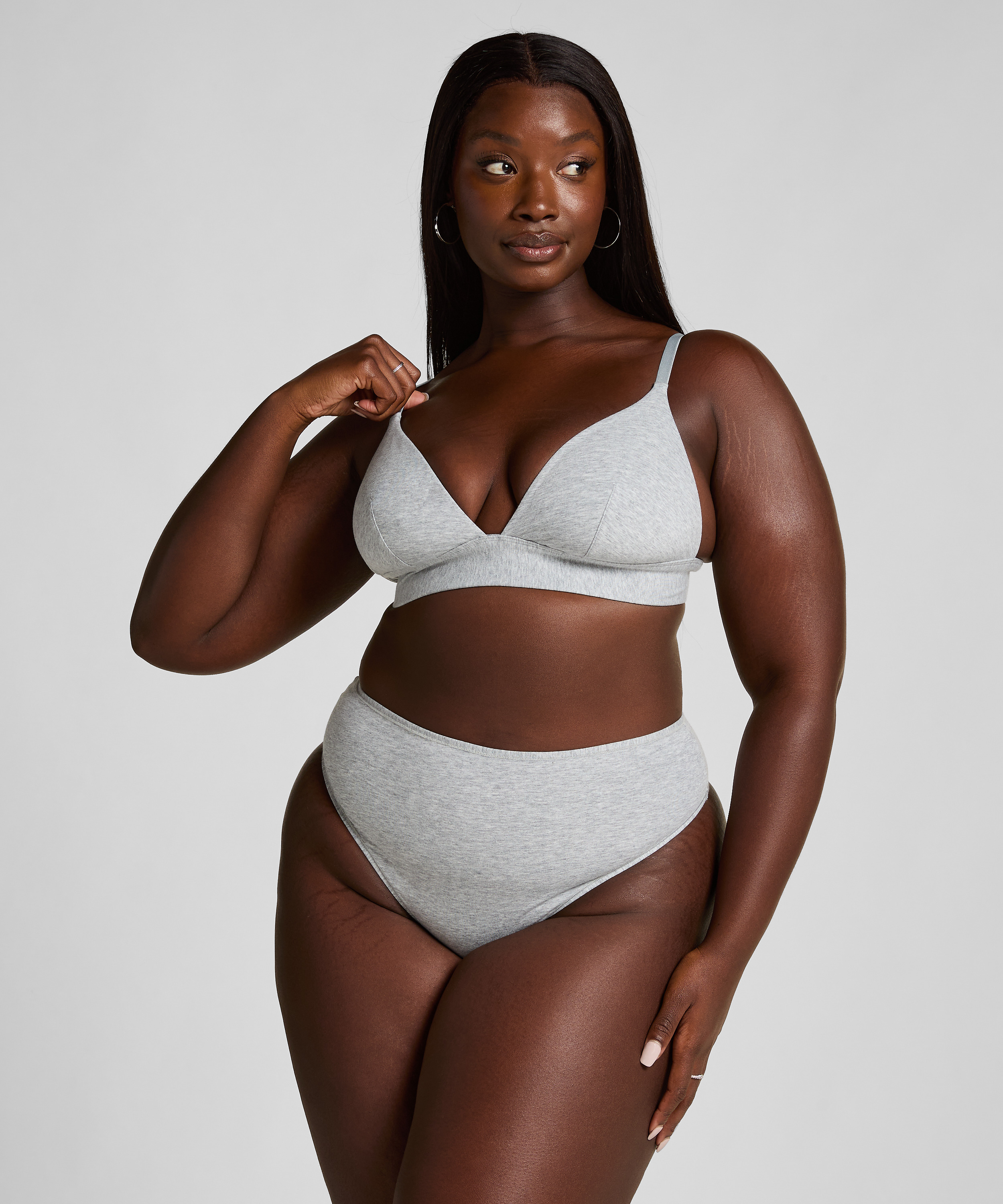 Bawełniana braletka, Szary, main