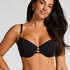 Biustonosz bikini z usztywnieniem Bahamas, Czarny