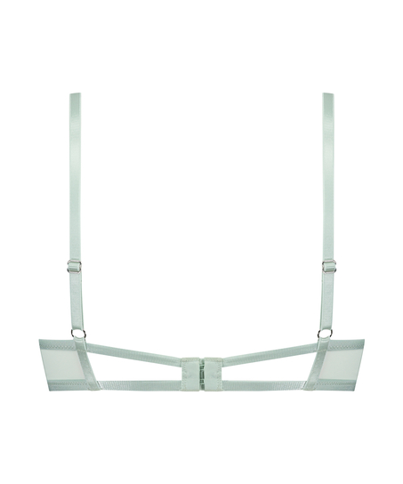 Wyściełany biustonosz push-up z fiszbinami Lillia, Zielony