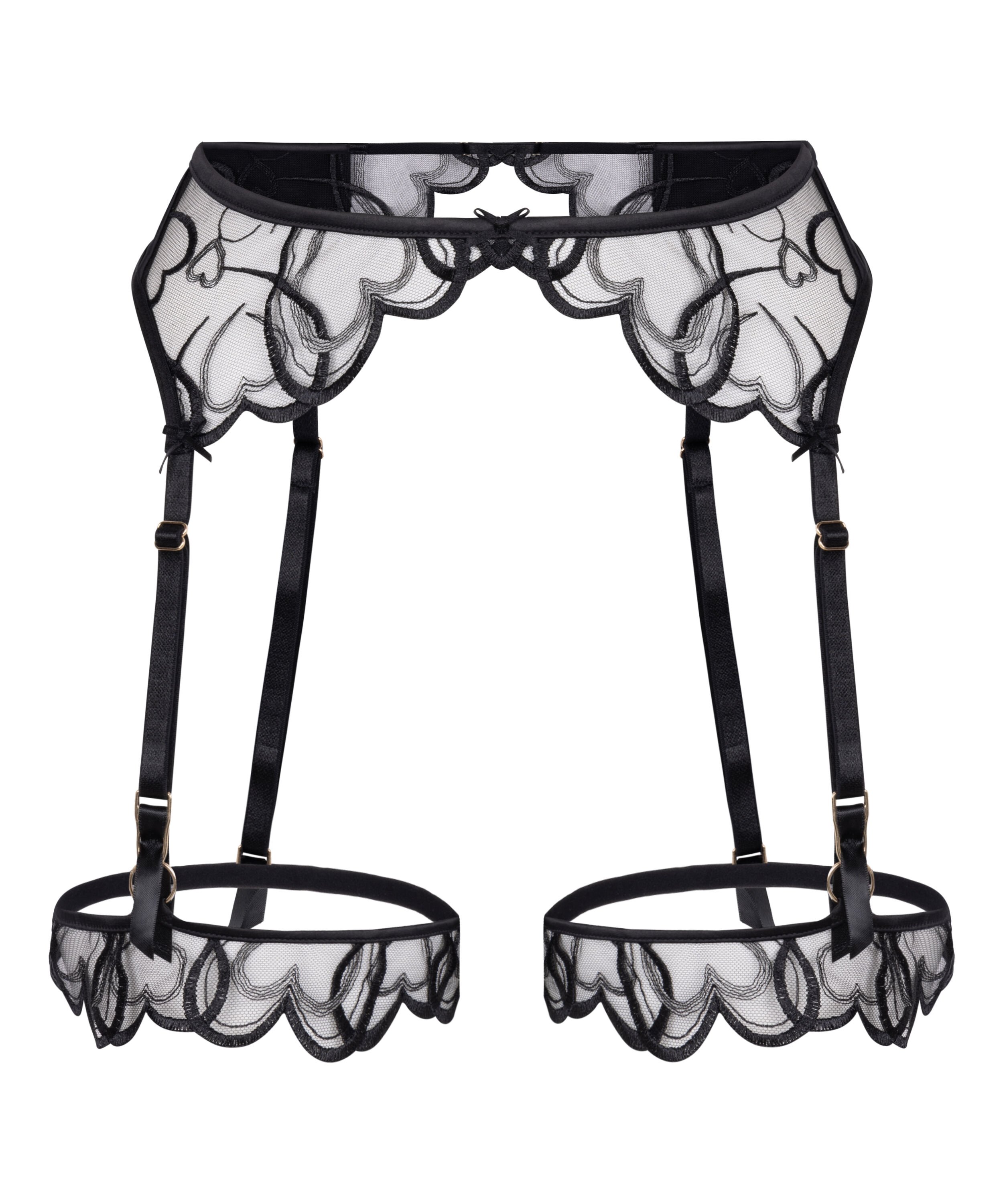 Pas do pończoch Olivia, Czarny