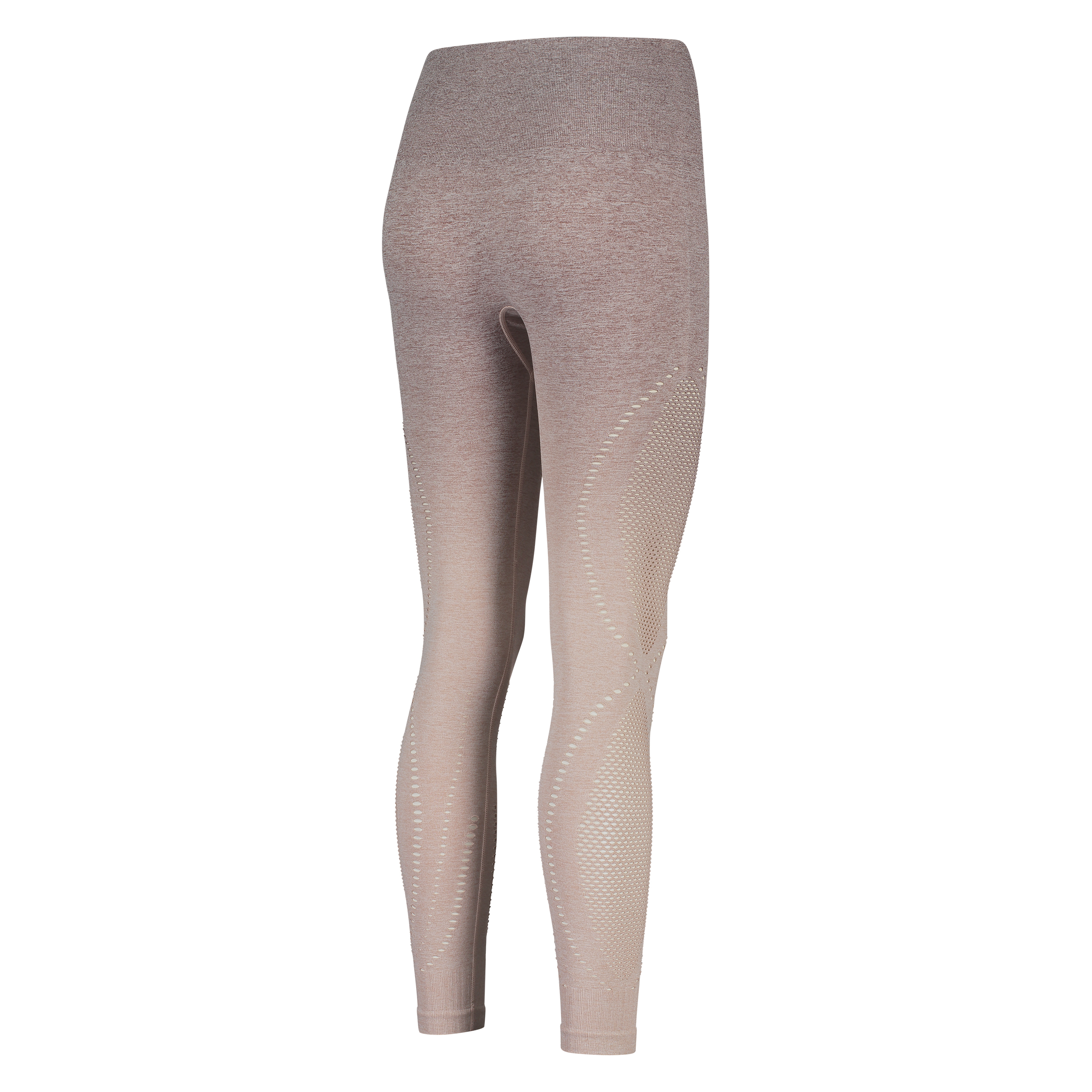 HKMX High waisted sports leggings round-knit ombre, Różowy, main