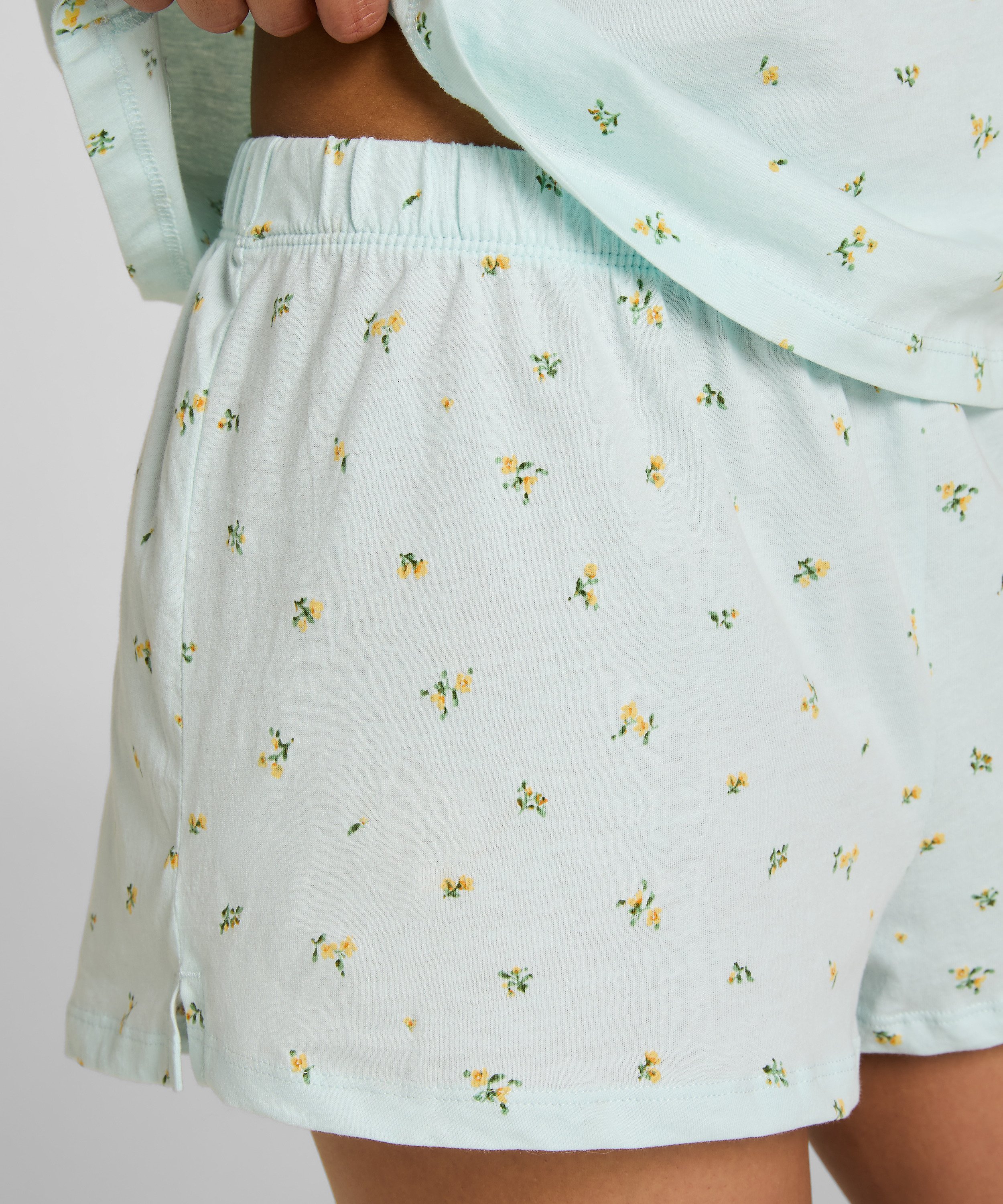 Zestaw piżamowy z bawełny, Zielony, main