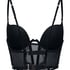 Biustonosz Usztywniany z Fiszbinami Typu Longline Ilenia, Czarny