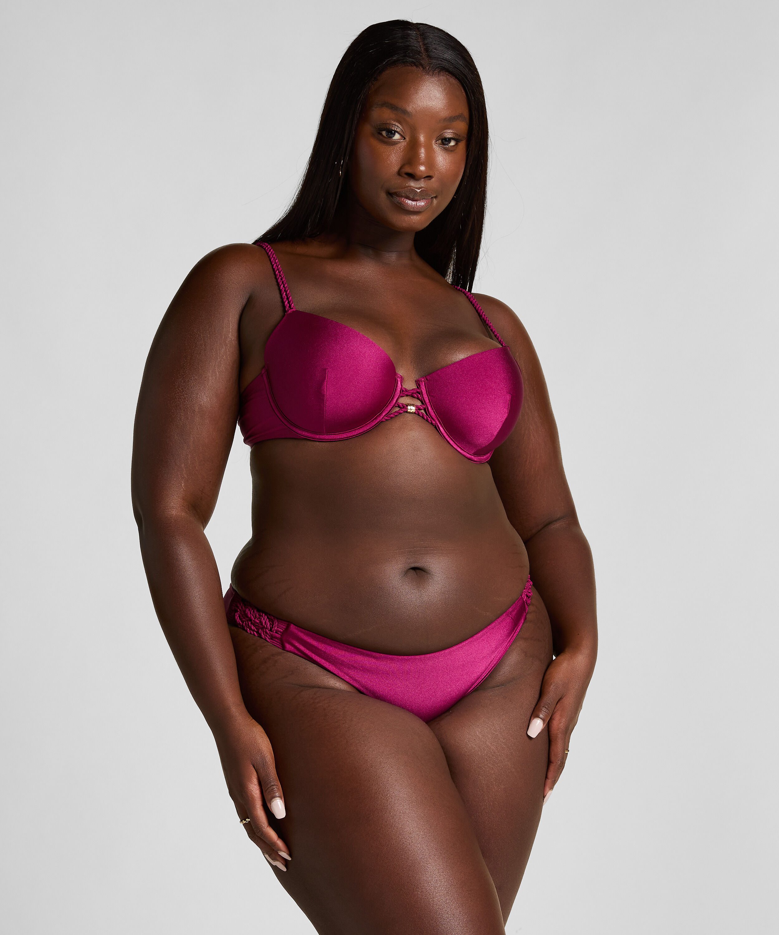 Usztywniany top bikini z fiszbinami Marrakech, Czerwony