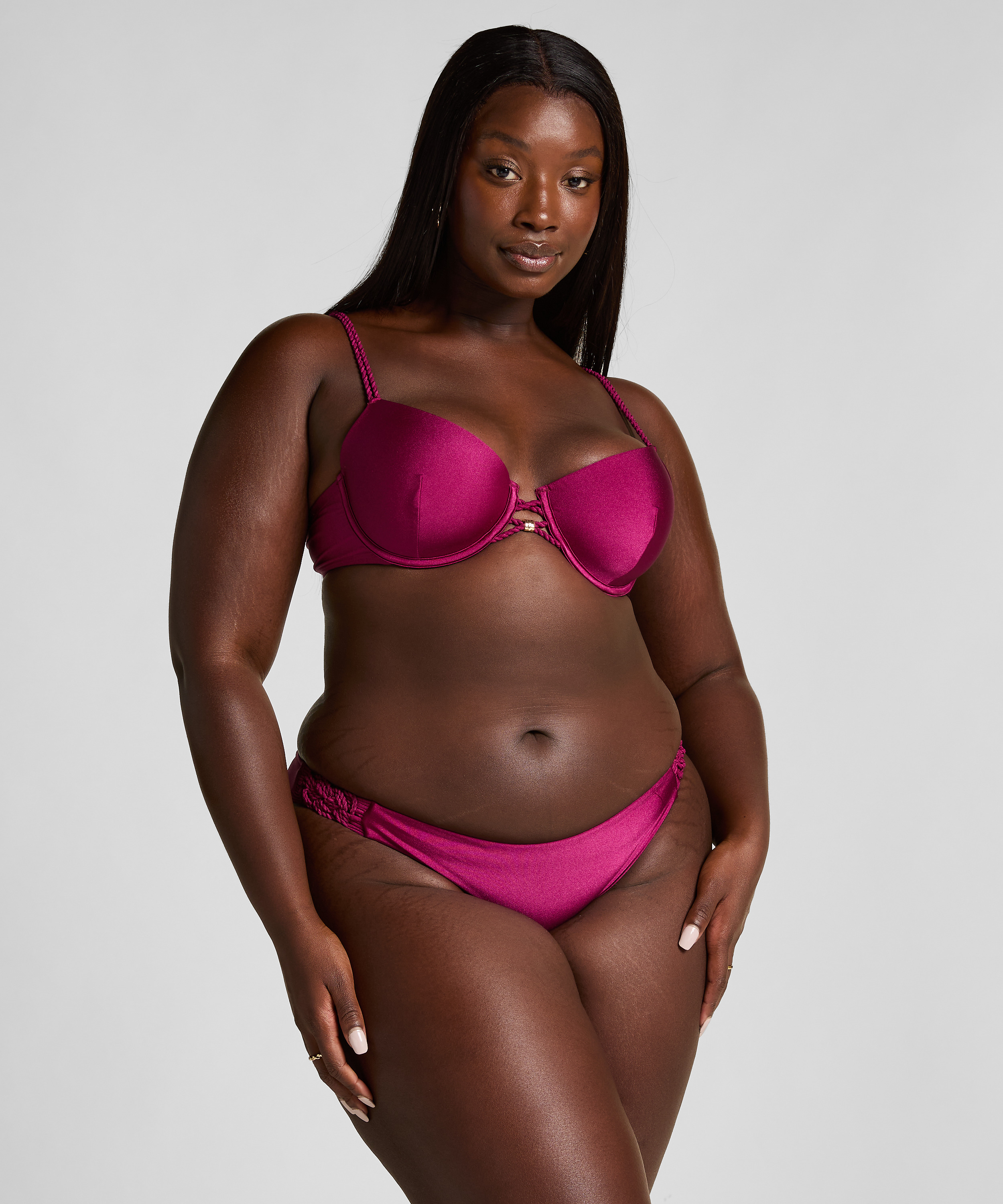 Usztywniany top bikini z fiszbinami Marrakech, Czerwony, main