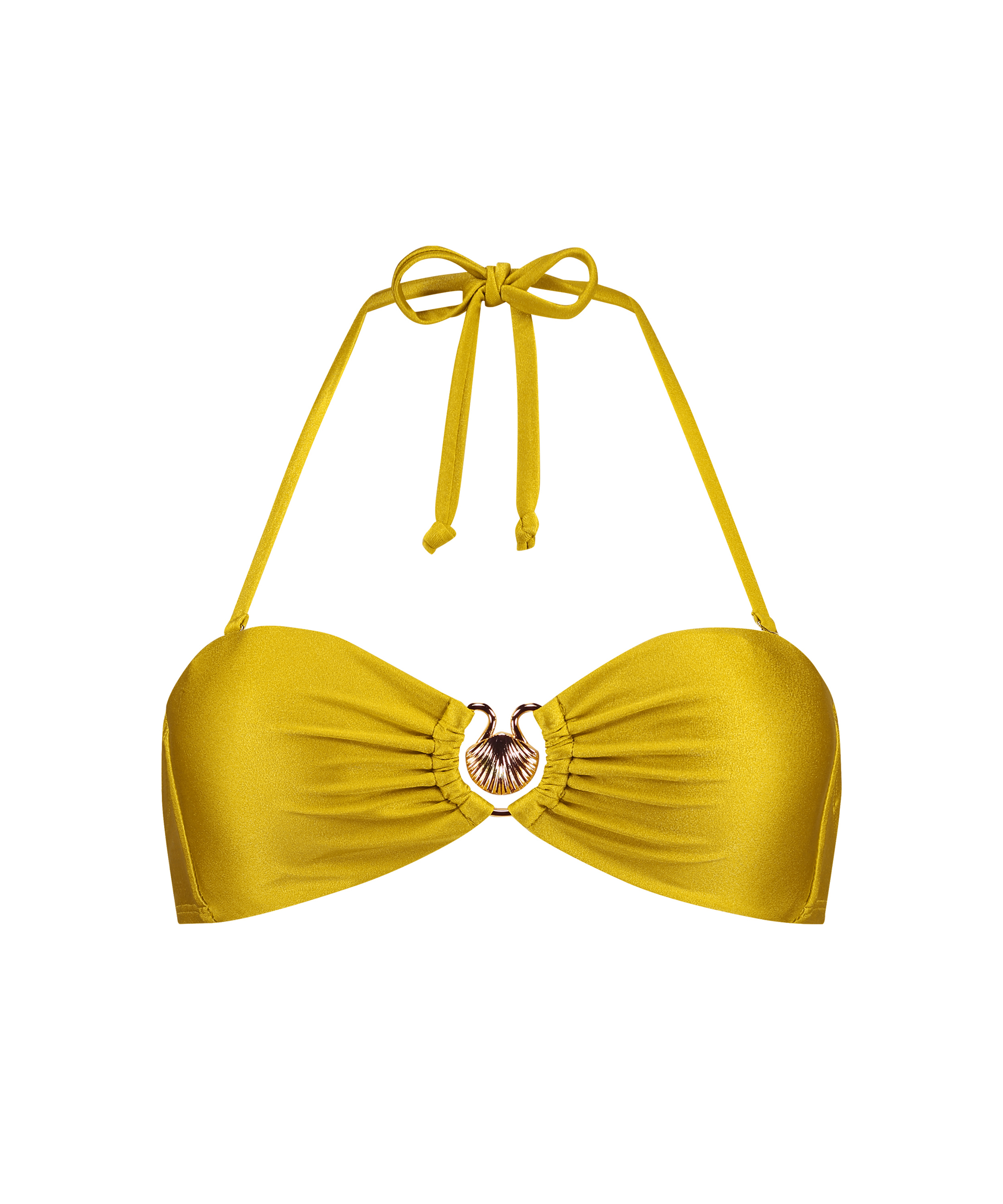 Góra od bikini Bandeau, Żółty, main