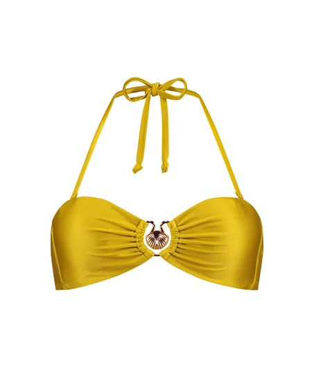 Góra od bikini Bandeau, Żółty