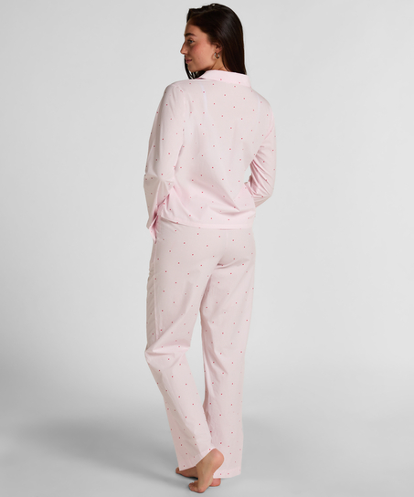 Zestaw piżamowy z bawełny dżersejowej, Biały