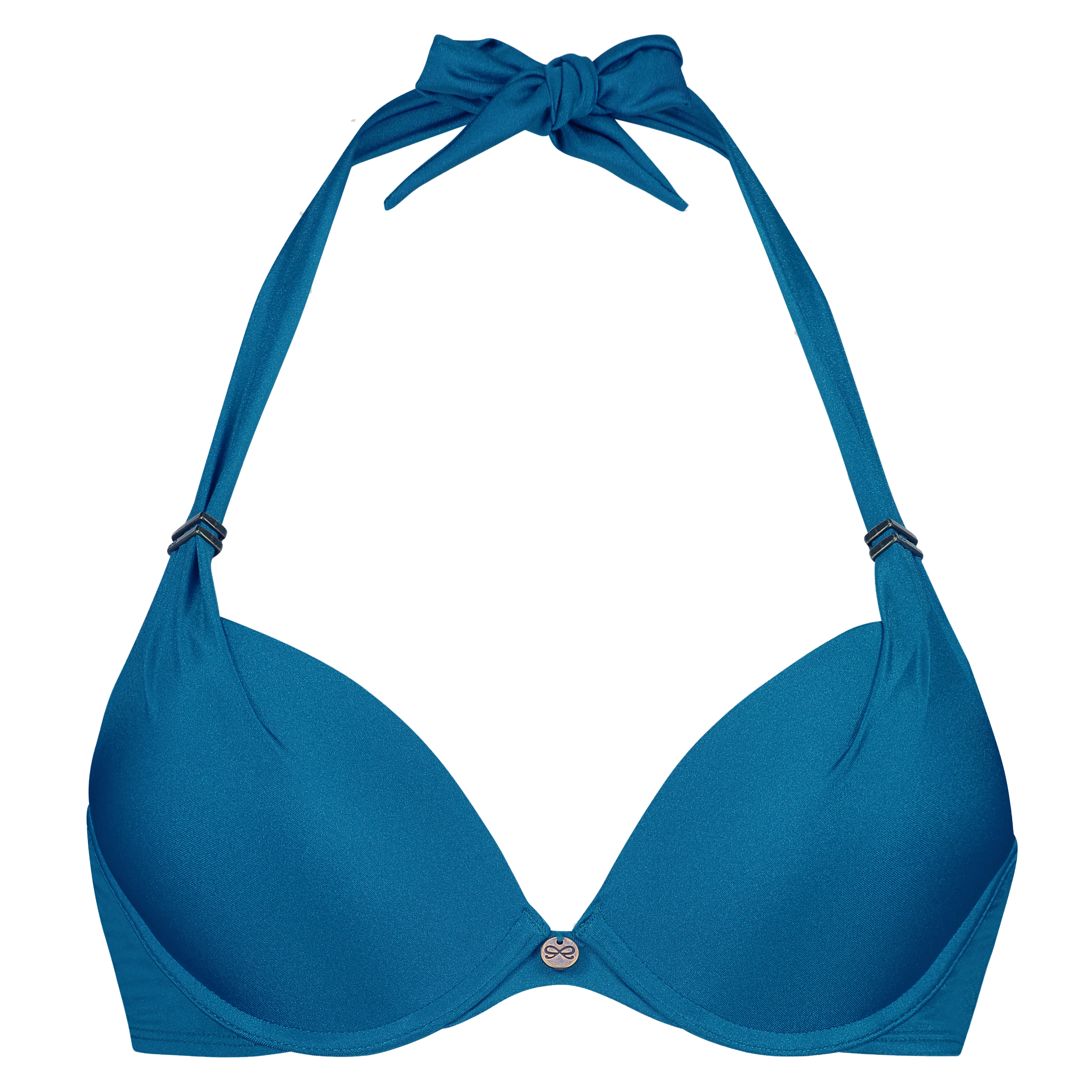 Usztywniona góra od bikini z efektem push-up Sunset Dream, miseczki A-E, Niebieski, main