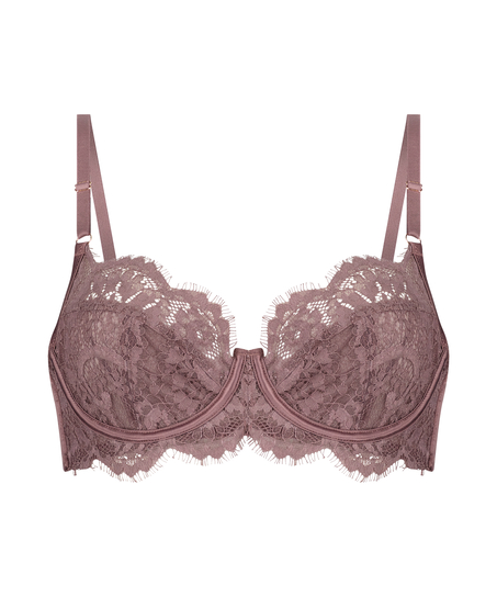 Nieusztywniony biustonosz z fiszbinami Hannako, Fioletowy