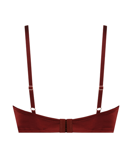 Długi częściowo usztywniony biustonosz z fiszbinami Lara, Czerwony