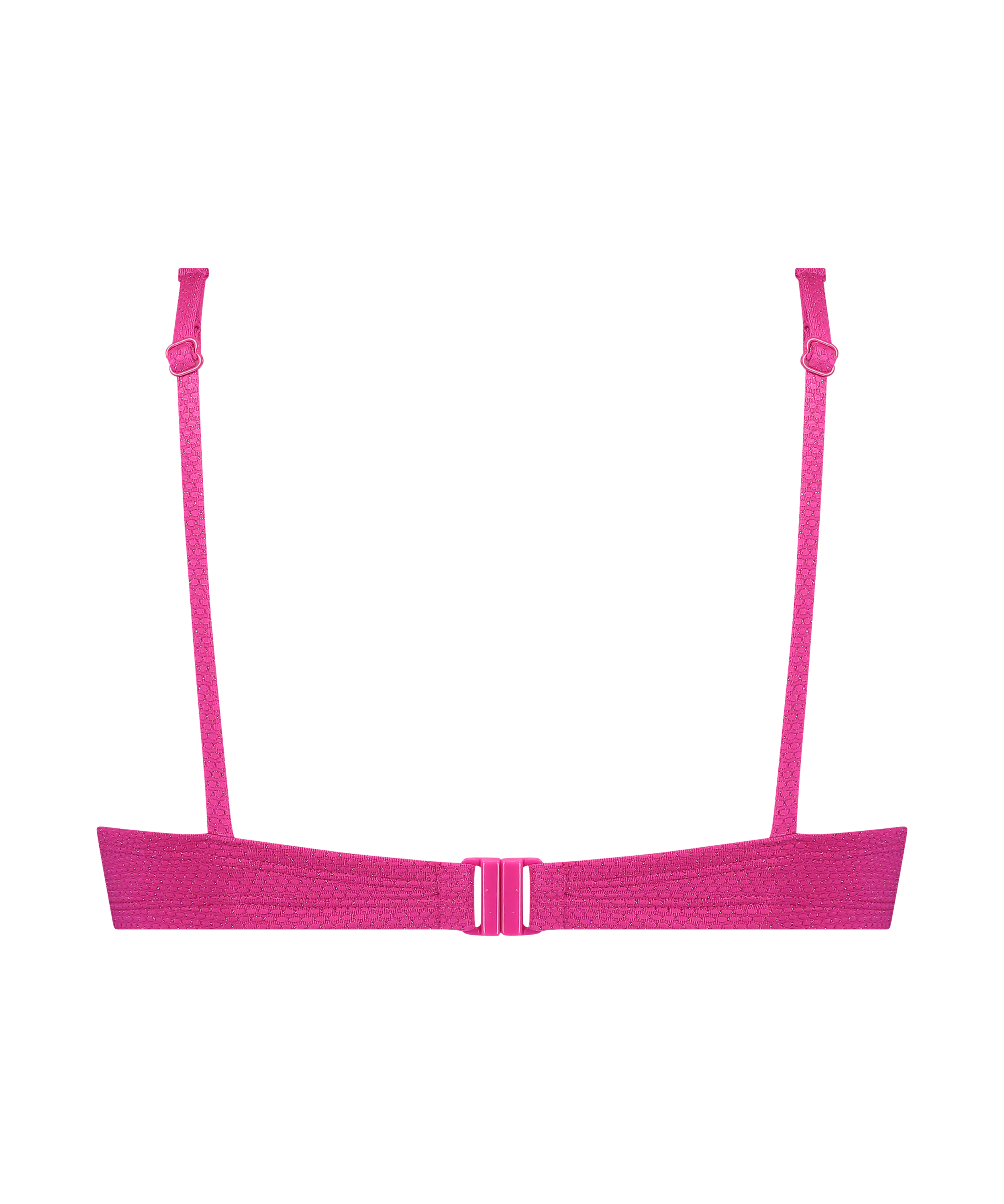 Góra od bikini z lureksu w kształcie muszelki, Różowy, main
