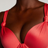 Usztywniany top bikini z fiszbinami Luxe miseczka E+, Czerwony