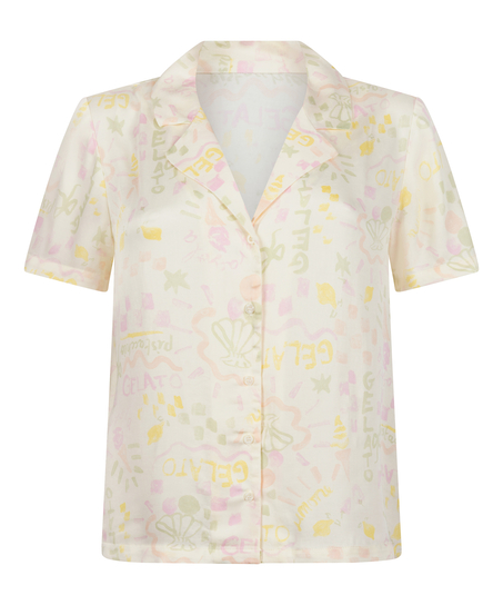 Satynowa narzutka, Biały