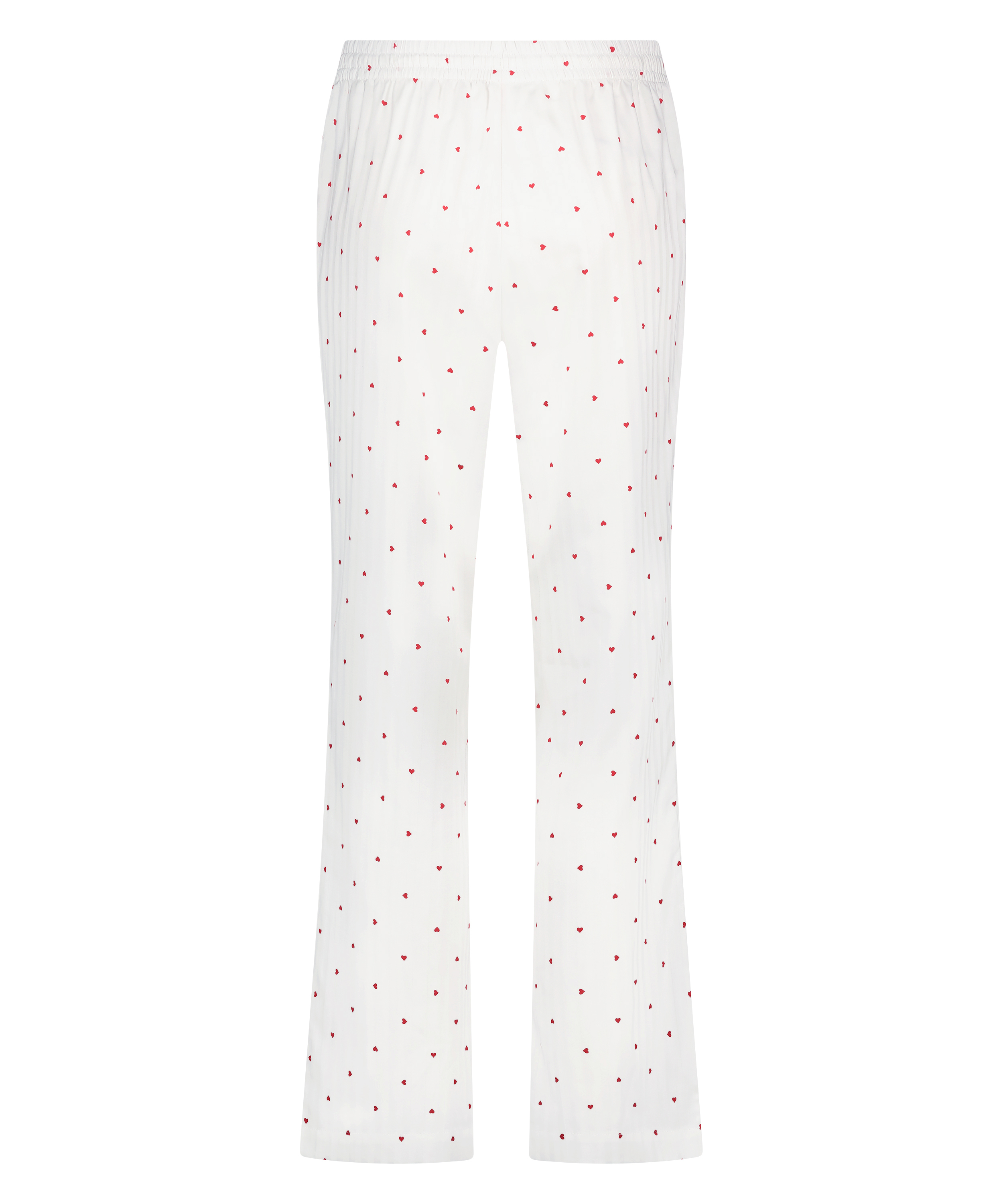 Jacquard Hearts Petite Dżersejowe spodnie, Biały, main
