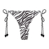 Majtki Bikini Cheeky Tanga Doha Zebra, Biały