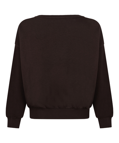 Boatneck Sweater Audrey, Brązowy