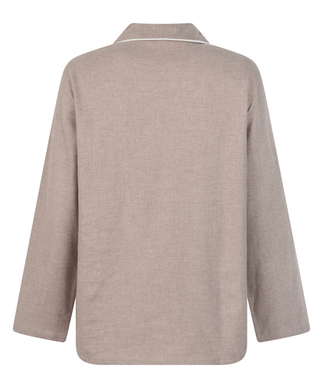 Top piżamowy Flanel Essentials, Beżowy