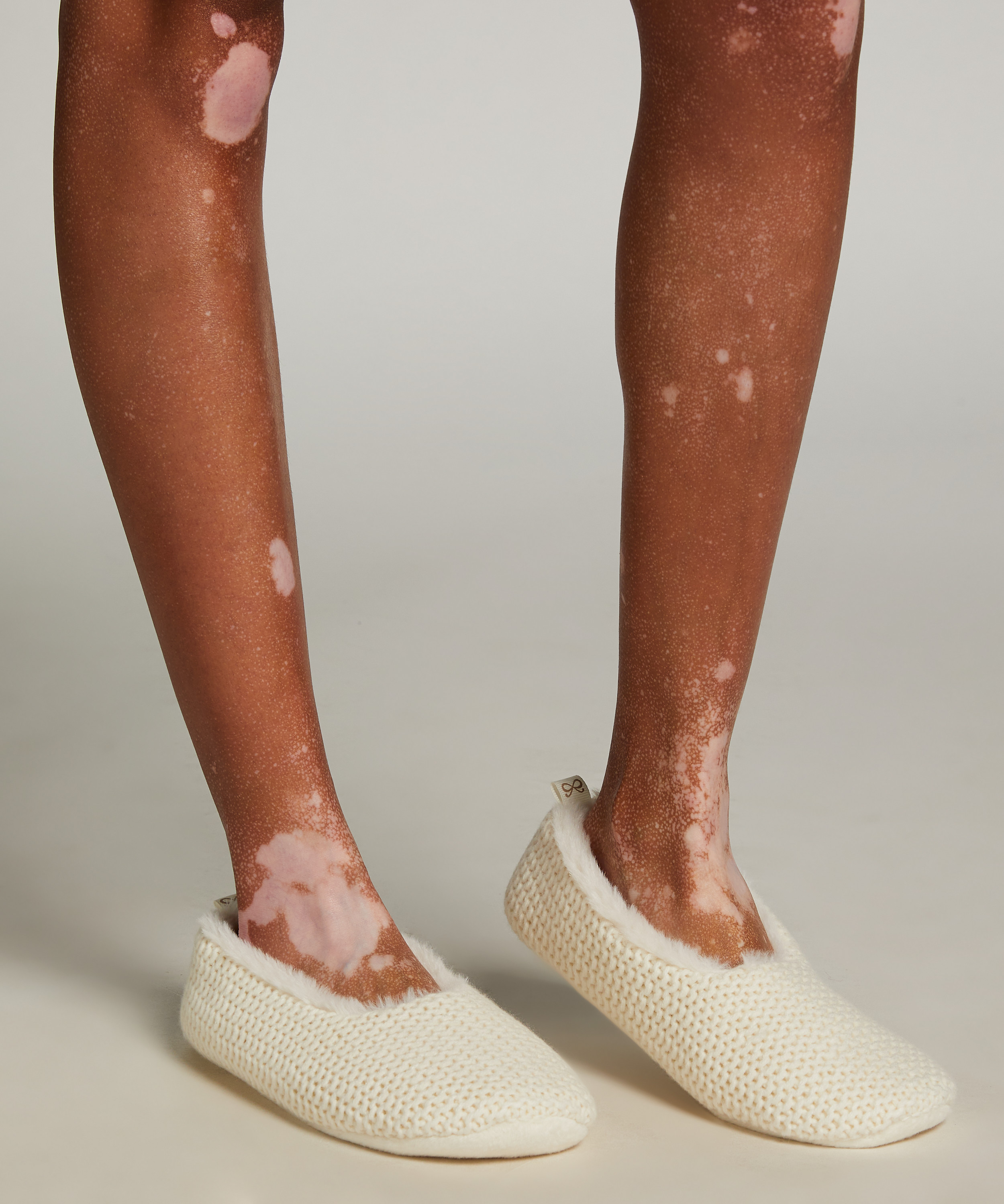 Cosy Ballerina Slippers, Biały, main